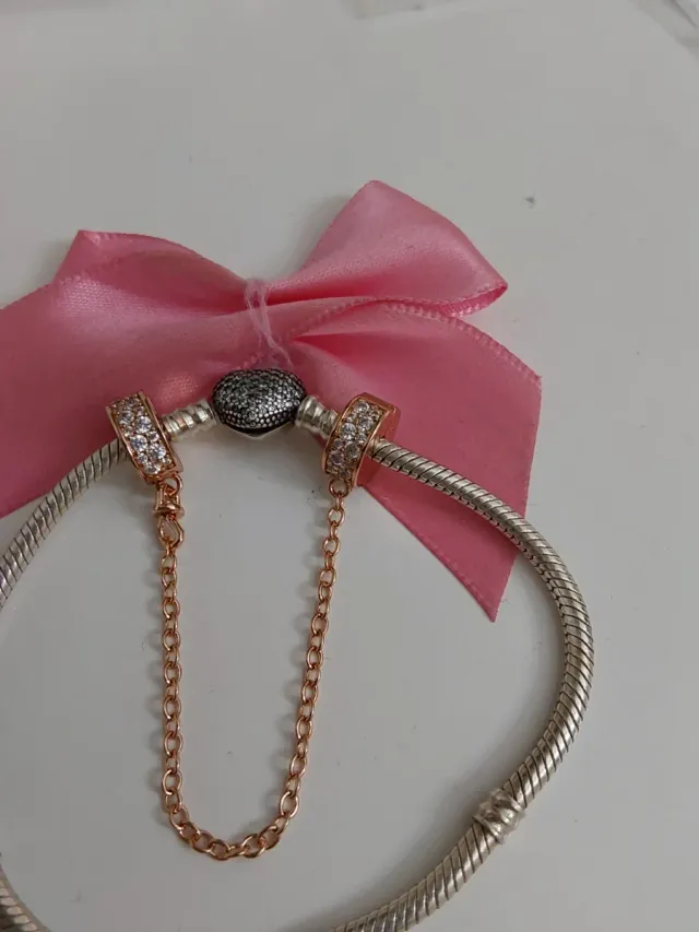 Cadena Seguridad Plata Rose S925