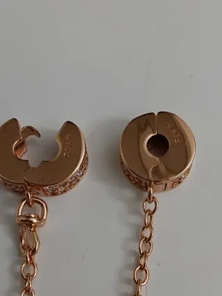 Cadena Seguridad Plata Rose S925