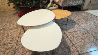 3 Mesas Centro Eclipse Madera y Metal