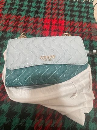 Borsa Guess blu e verde