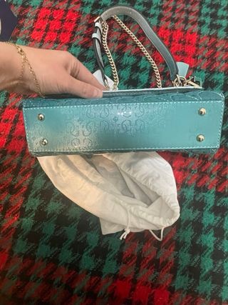 Borsa Guess blu e verde