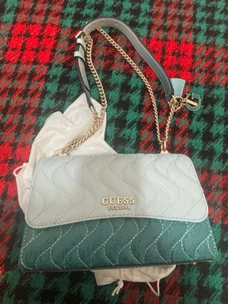 Borsa Guess blu e verde