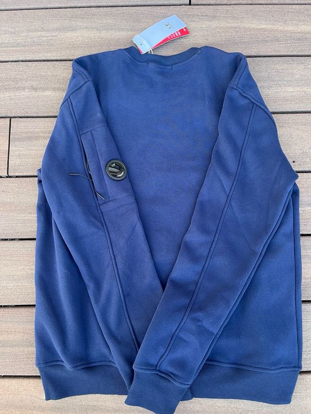sudadera cp company azul talla l nueva con etiquet