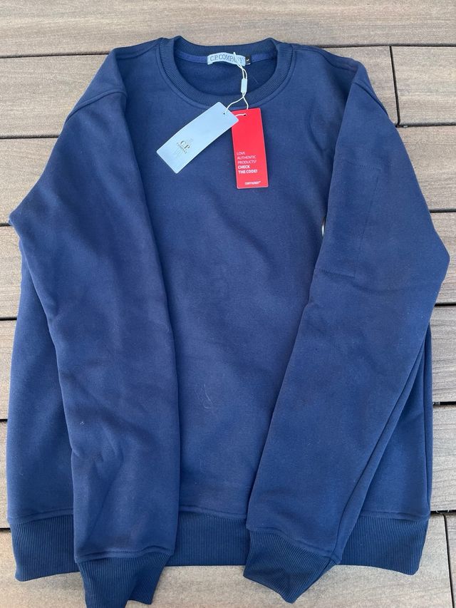 sudadera cp company azul talla l nueva con etiquet