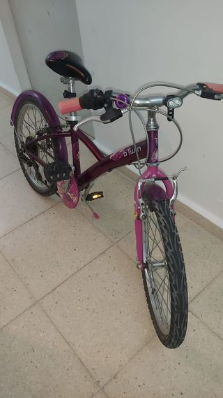 Bicicleta niña morada BTWIN