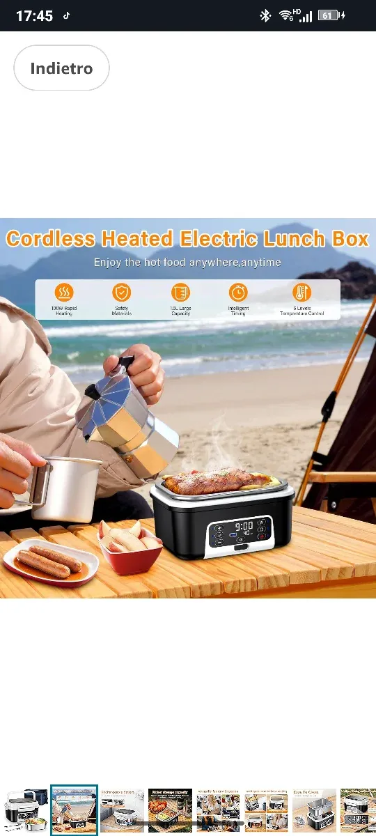 Scaldavivande Elettrico Portatile Nuovo