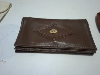 Monedero Piel Auténtica Marrón