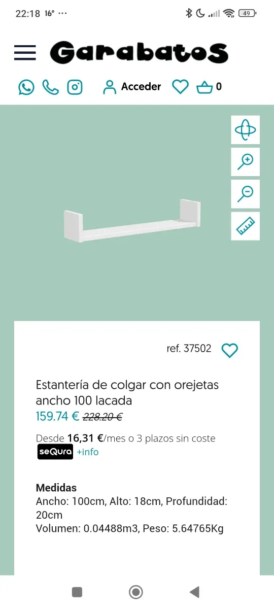 Estantería de madera