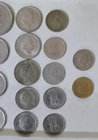 Colección monedas Suizas variadas