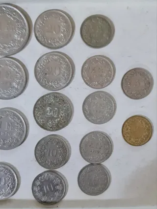 Colección monedas Suizas variadas