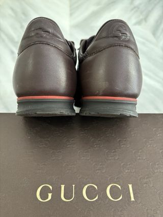 Zapatillas Gucci Piel Chocolate Web.