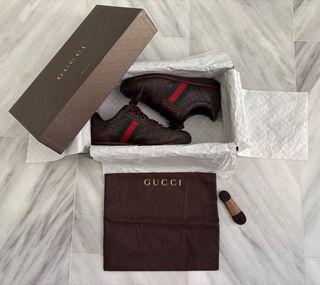 Zapatillas Gucci Piel Chocolate Web.