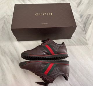 Zapatillas Gucci Piel Chocolate Web.