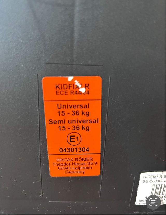 Silla coche Britax Römer azul