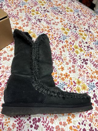 Botas Mou negras con cuña interior