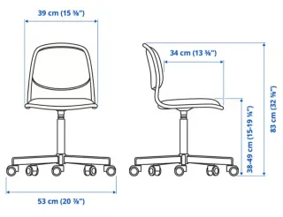 Silla de escritorio gris y blanca