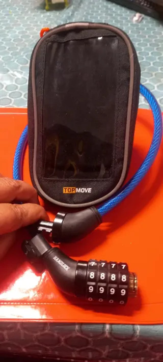 Candado bici + funda móvil