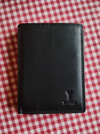 Billetero tarjetero piel YANKO negro