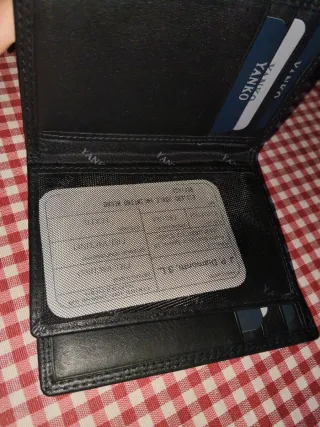Billetero tarjetero piel YANKO negro