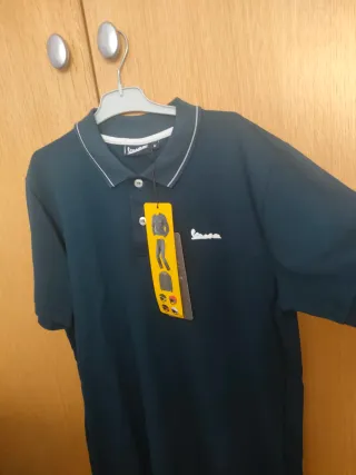 Polo Vespa Azul Talla M
