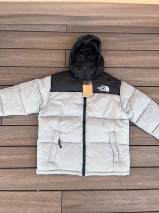 chaqueta the north face blanca talla l nueva