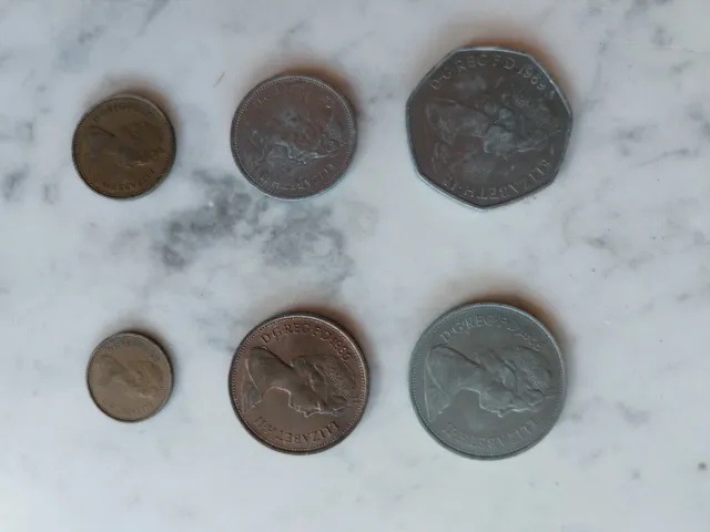 Lote 6 monedas Isabel II