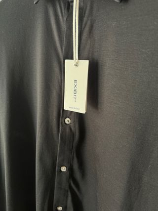 Camisa Exibit Negra Made in Italy