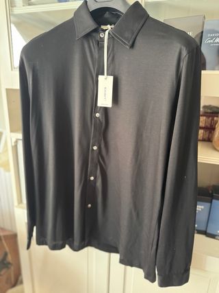 Camisa Exibit Negra Made in Italy