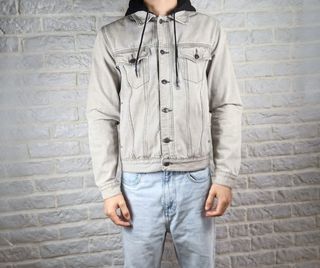 Cazadora Vaquera Silsilk Gris Claro Hombre