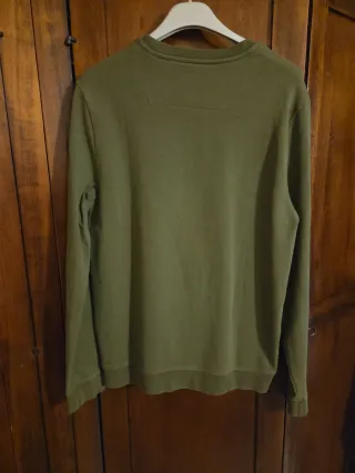 Felpa Guess Verde con Logo Triangolare