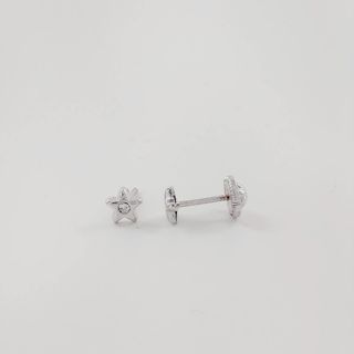 Pendientes Diamante Oro 18K Blanco  Estrella
