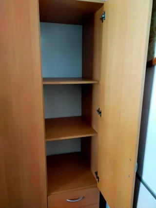 Armario 3 puertas + 3 cajones madera