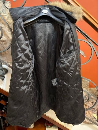 Giubbotto donna vera pelle con cappuccio vintage