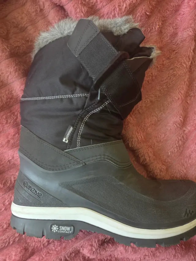 Botas de nieve negras con pelo