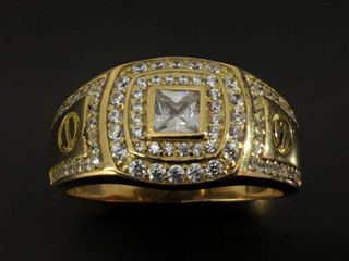 alianza oro 18k con circonita t. 25 (20,7 mm)