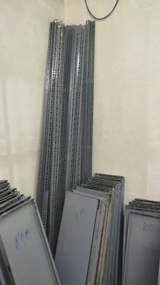 Estantería modular madera y cristal