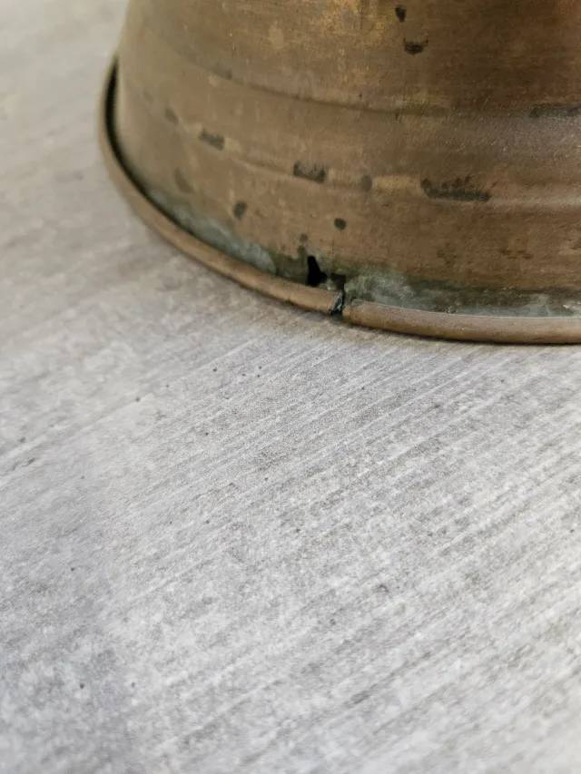 Carbonera in rame e porcellana