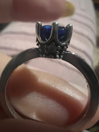 Anillo Plata Talla 6 (52) con Zafiro Azul
