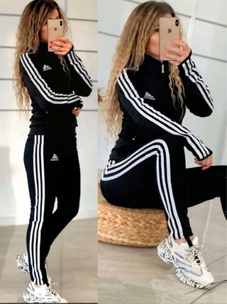 Conjunto Adidas Negro y Blanco