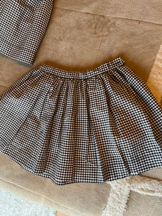 Falda niña cuadros plisada