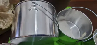 Set campeggio vintage, nuovo in confezione