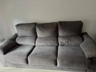 Sofá 3 plazas extraíble gris