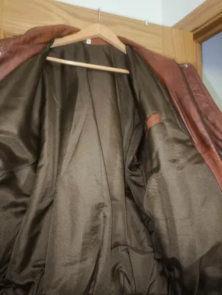 Cazadora de cuero para hombre