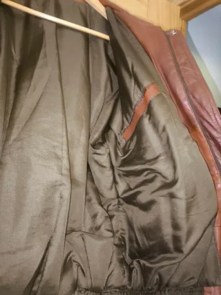 Cazadora de cuero para hombre