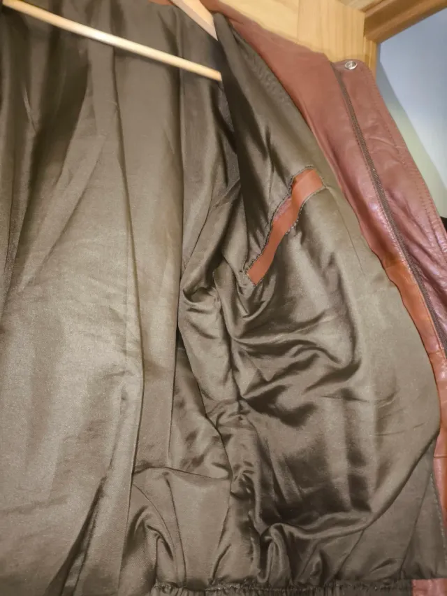 Cazadora de cuero para hombre