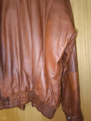 Cazadora de cuero para hombre