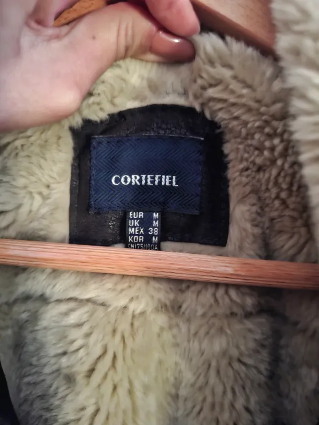 Chaqueta de cuero forrada