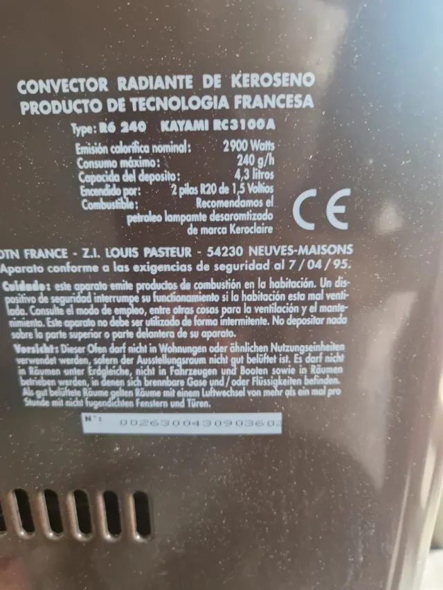 Estufa KAYOUMI Mixta Marrón/Plata