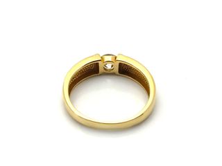 anillo oro 18k con piedra con circonita t. 20 (19,1 mm)