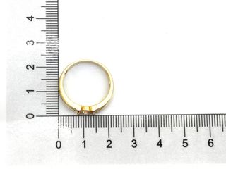 anillo oro 18k con piedra con circonita t. 20 (19,1 mm)